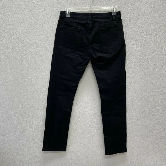 Five Four Los Angeles Mens 33 Slim Distressed Jeans Dark Black Denim 12AMRUN